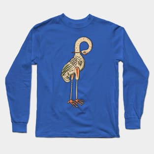 Contorted Crane Marginalia Long Sleeve T-Shirt